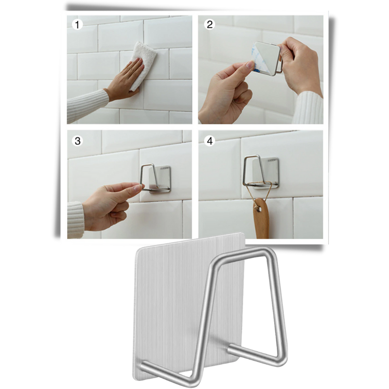 Lot de 2 porte-éponge en acier inoxydable