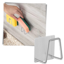 Lot de 2 porte-éponge en acier inoxydable