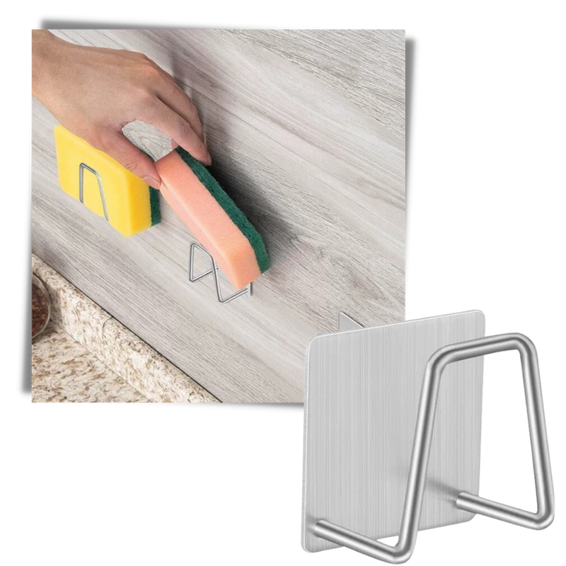Lot de 2 porte-éponge en acier inoxydable