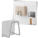 Lot de 2 porte-éponge en acier inoxydable