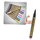 Lot de 10 marqueurs de couleurs métalliques