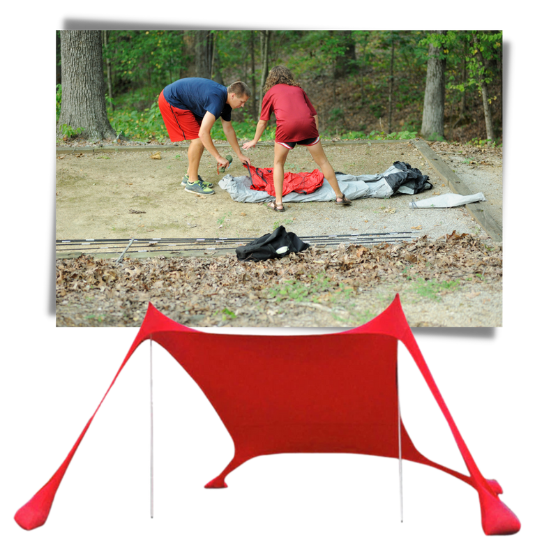 Tente d'ombrage légère pour la plage