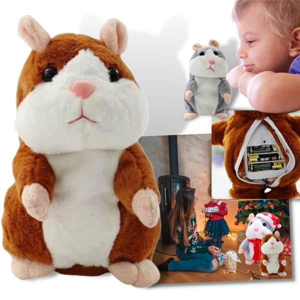 Hamster parlant en peluche