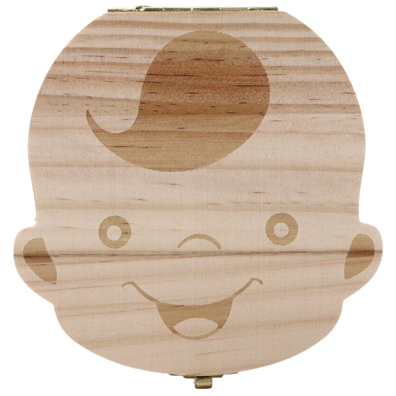 Boîte à dents de bébé en bois