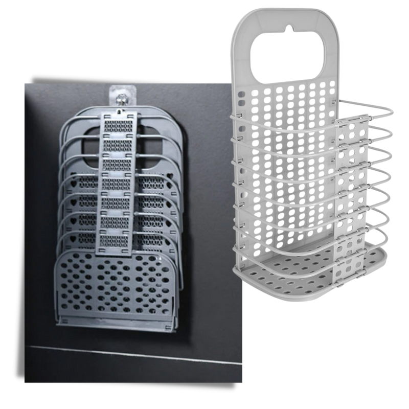 Panier à linge mural pliable en plastique