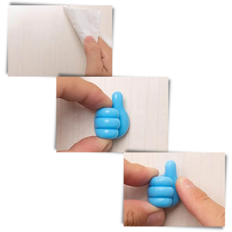 Lot de 20 crochets muraux "Pouce en l'air"