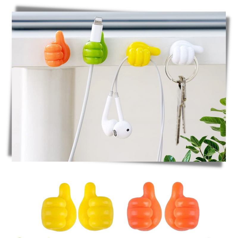 Lot de 20 crochets muraux "Pouce en l'air"