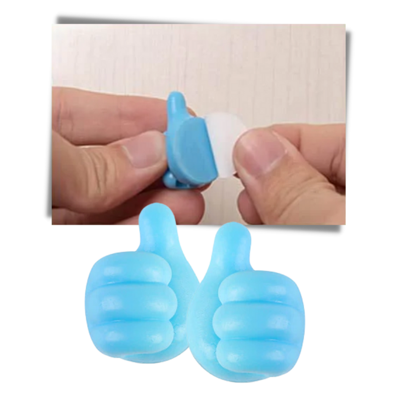 Lot de 20 crochets muraux "Pouce en l'air"