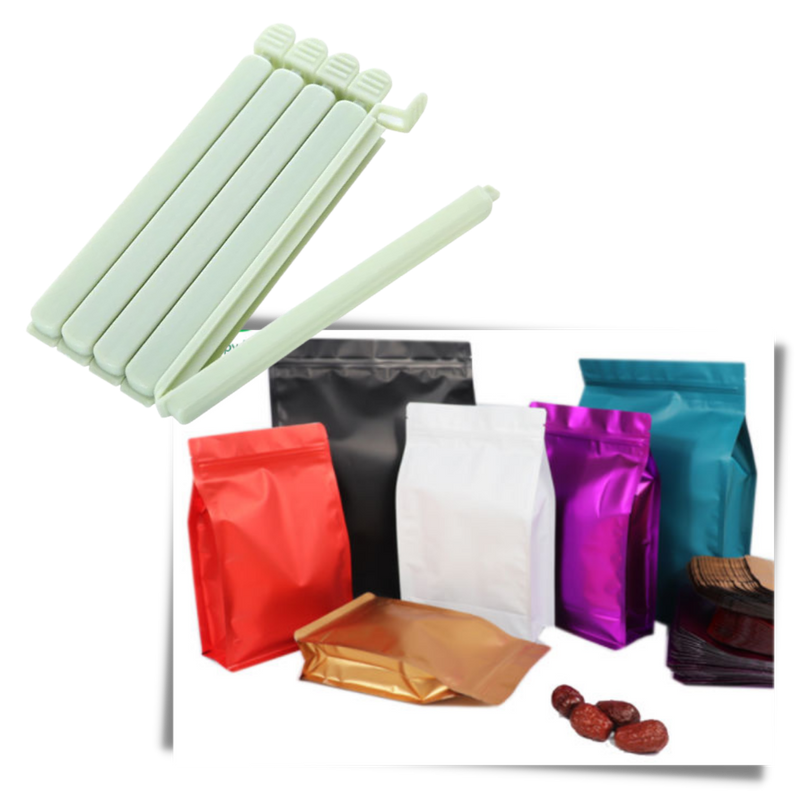 Lot de 15 clips de scellage pour sachets alimentaires