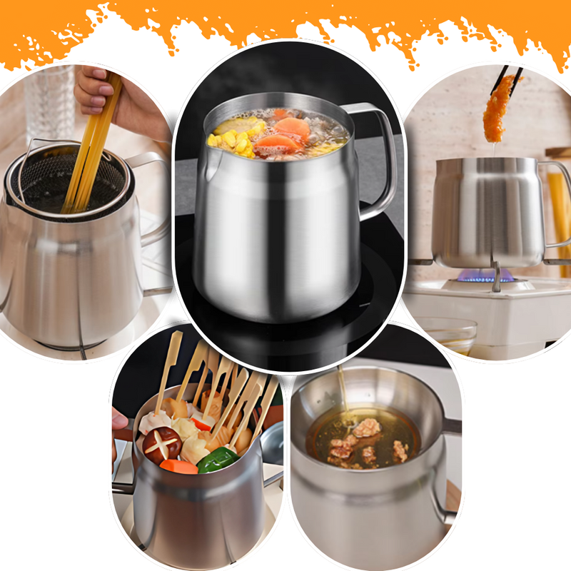 Friteuse en acier inoxydable 2 en 1