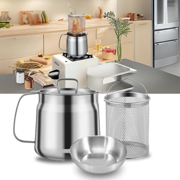 Friteuse en acier inoxydable 2 en 1