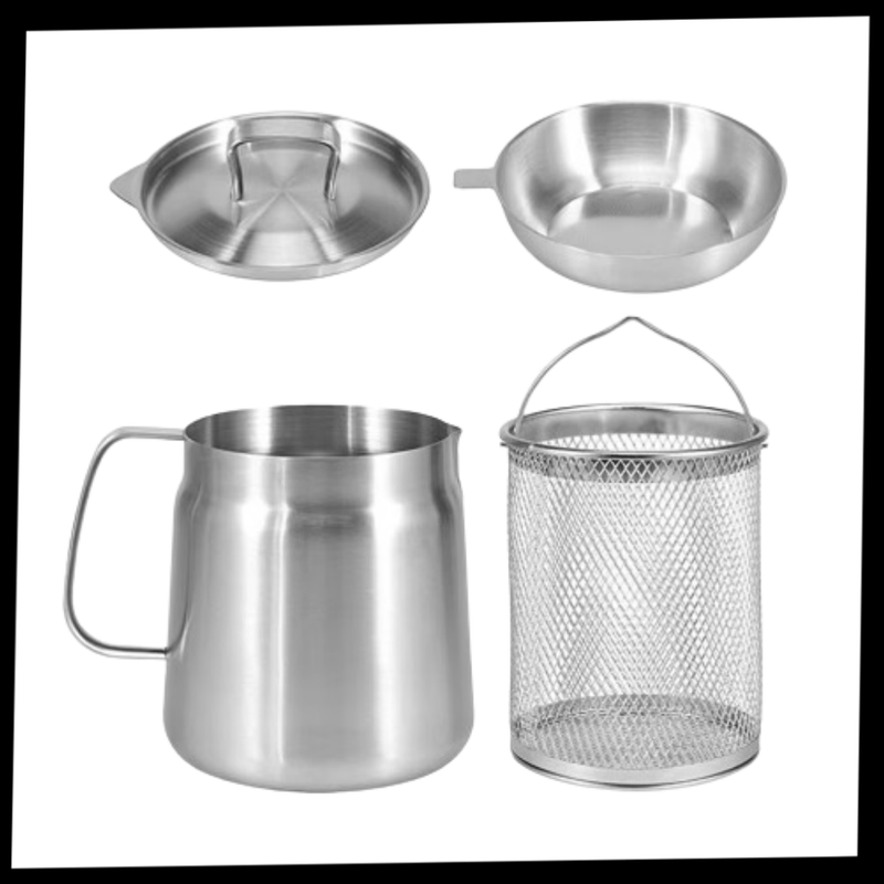 Friteuse en acier inoxydable 2 en 1