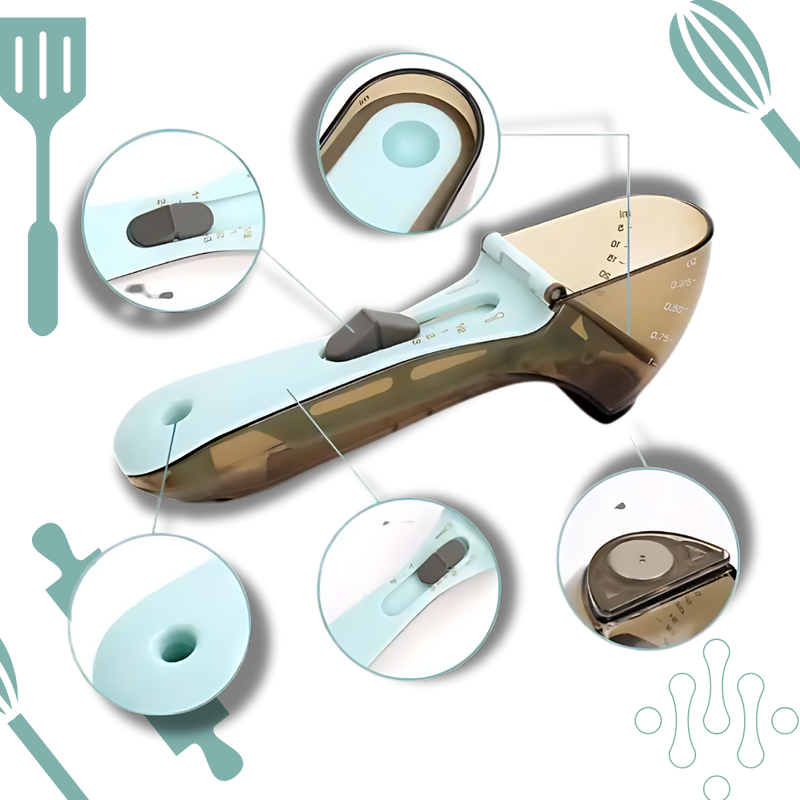 Cuillère à mesurer réglable 2 en 1