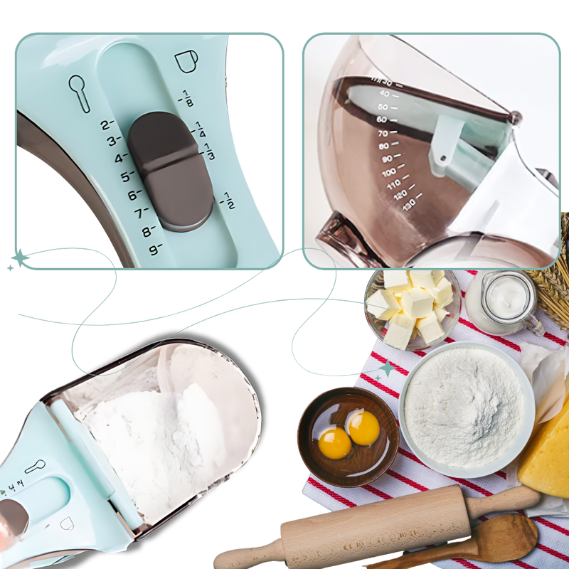 Cuillère à mesurer réglable 2 en 1