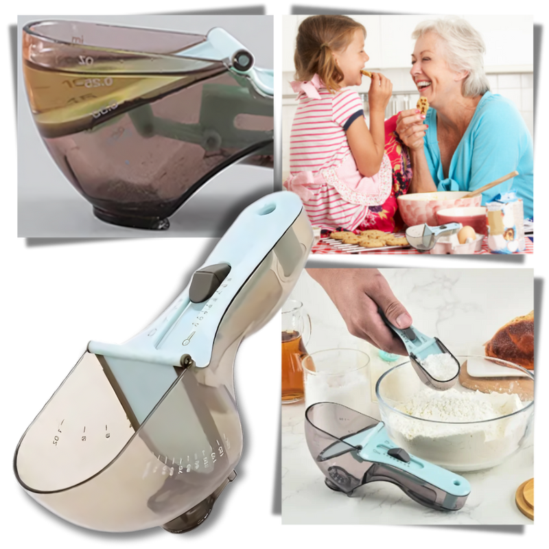 Cuillère à mesurer réglable 2 en 1