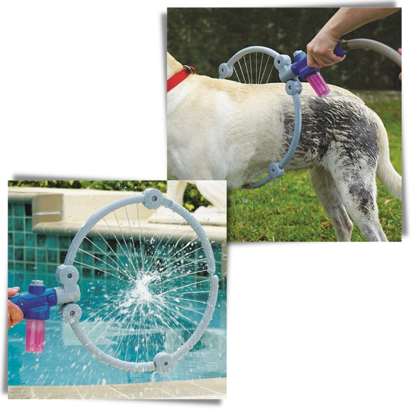Douche à 360° pour animaux de compagnie