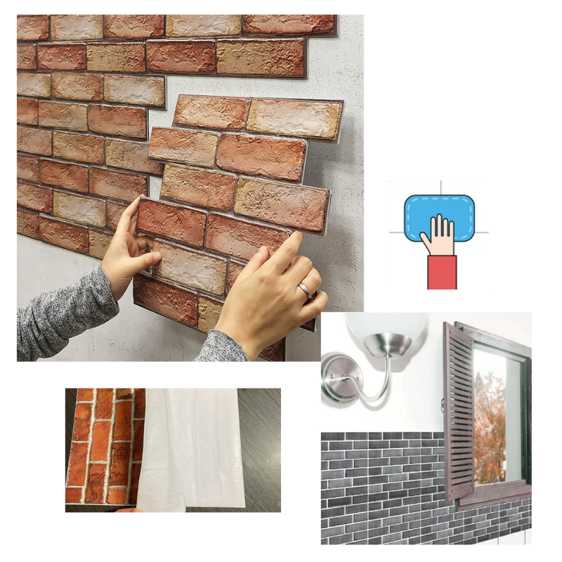 Carreaux muraux en mousse 3D à décoller et à coller