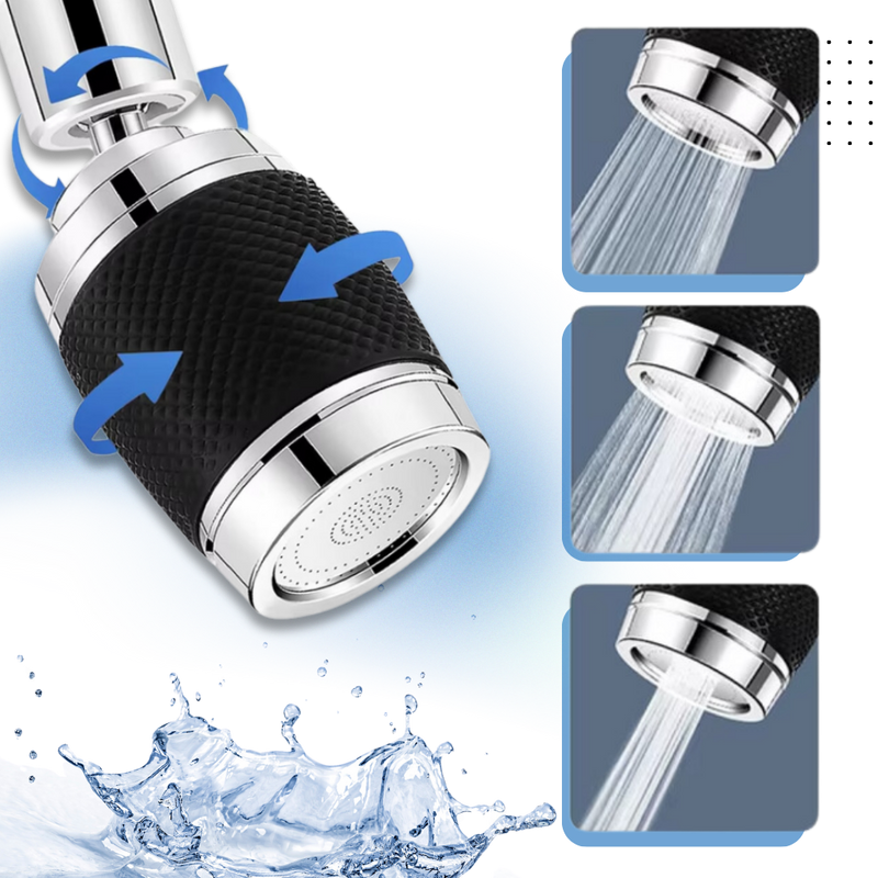 Filtre à eau monté sur robinet 360° à 3 modes