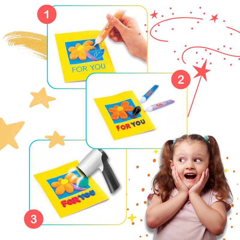 Stylo Pop Corn avec effet 3D