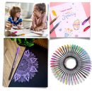 Set de 48 stylos gel pailletés