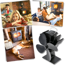 Ventilateur de poêle à 4 pales alimenté par la chaleur pour cheminées