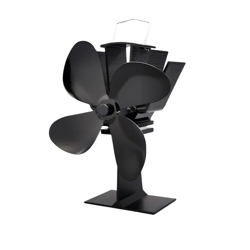 Ventilateur de poêle à 4 pales alimenté par la chaleur pour cheminées