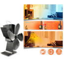 Ventilateur de poêle à 4 pales alimenté par la chaleur pour cheminées