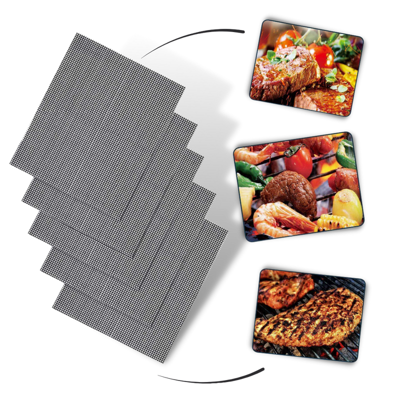 Grilles de cuisson anti-adhésives pour barbecue (5pcs)