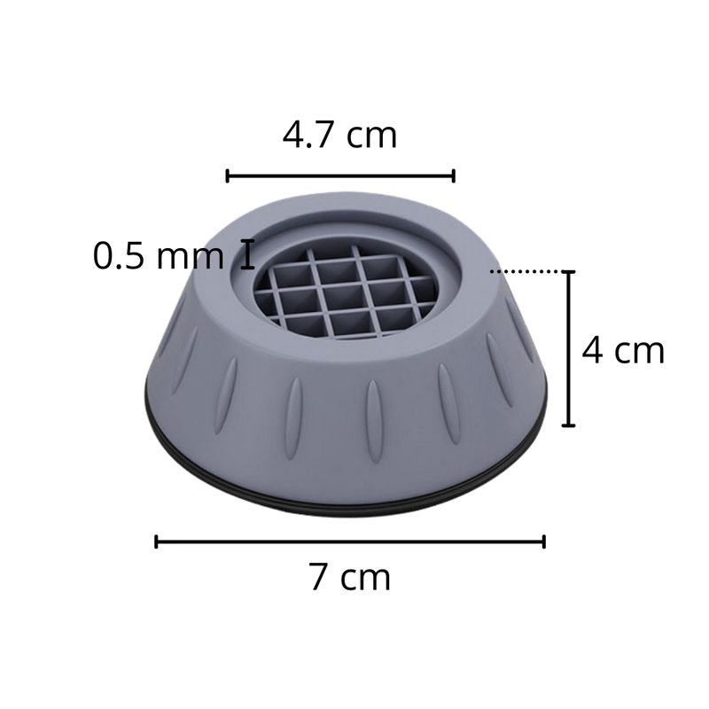 Lot de 4 patins en caoutchouc anti-vibrations