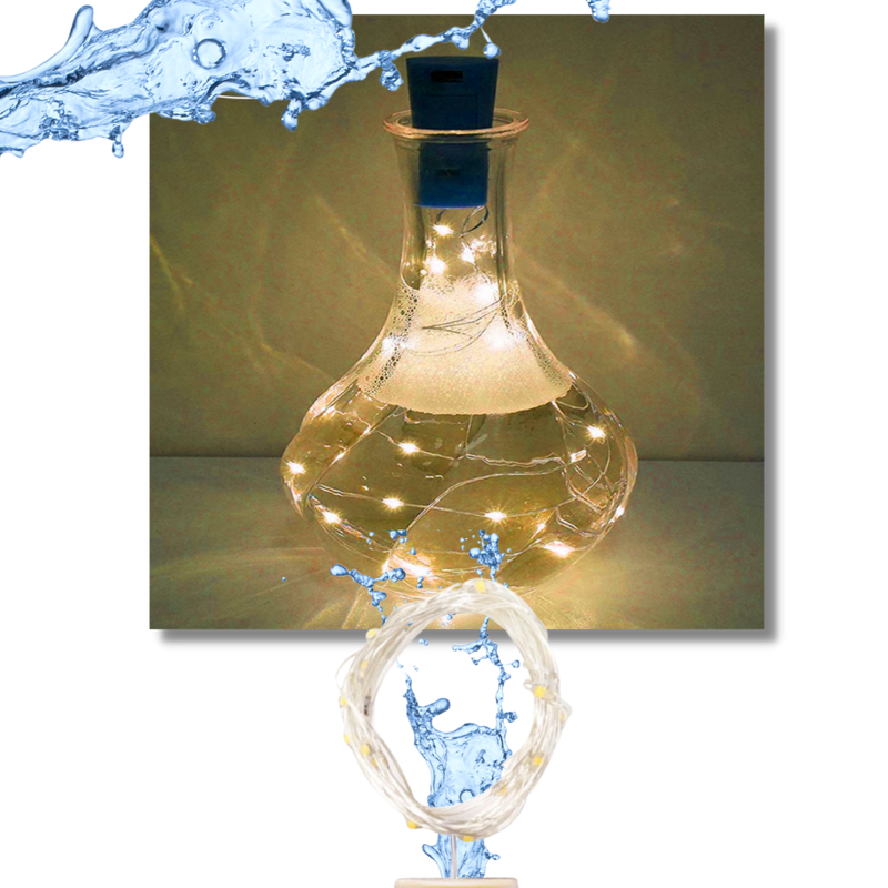 Guirlande lumineuse LED pour bouteille avec bouchon (lot de 3)