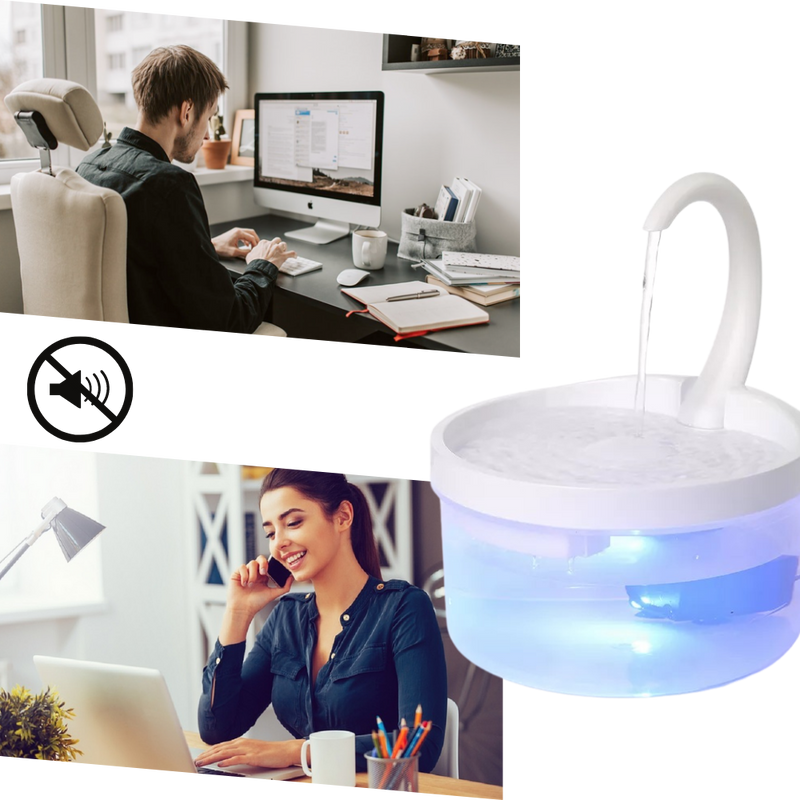 Fontaine d'eau automatique pour chat avec lumière LED