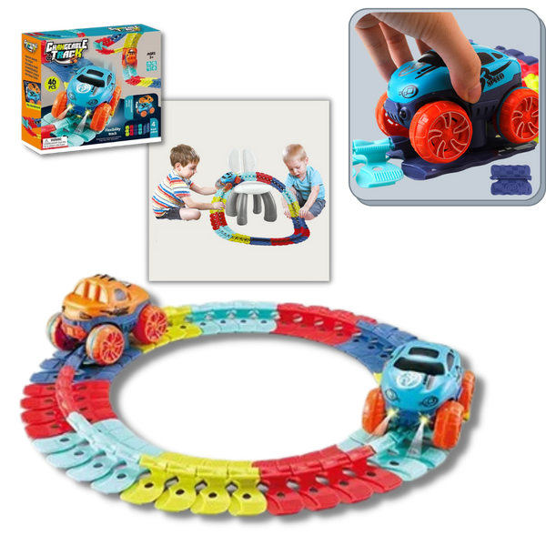 Circuit en Rails flexibles pour voitures