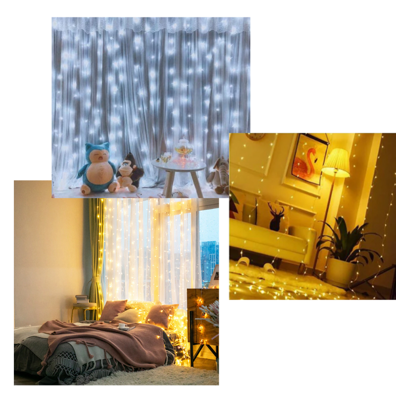 Rideau de lumières avec télécommande