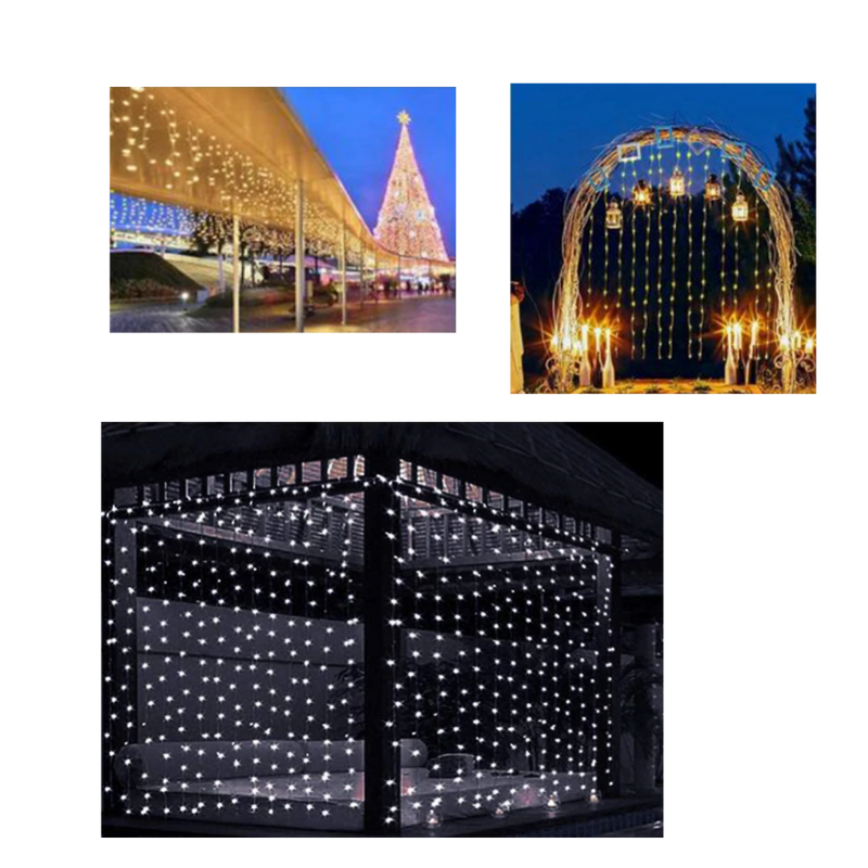Rideau de lumières avec télécommande