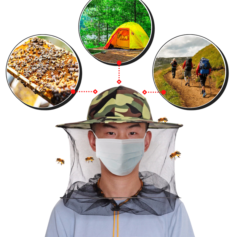 Chapeau d'apiculture camouflage