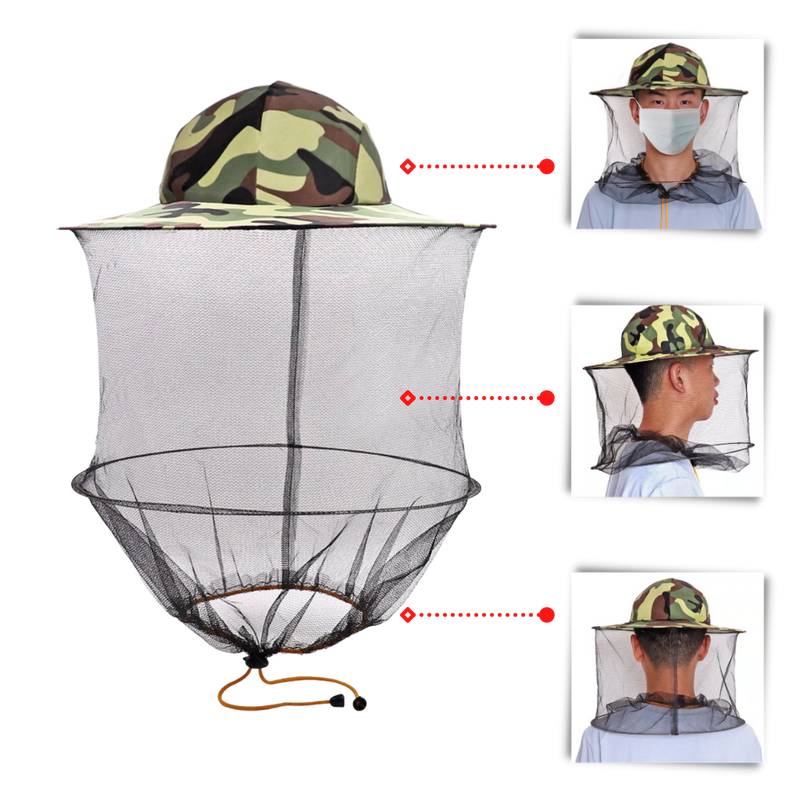 Chapeau d'apiculture camouflage