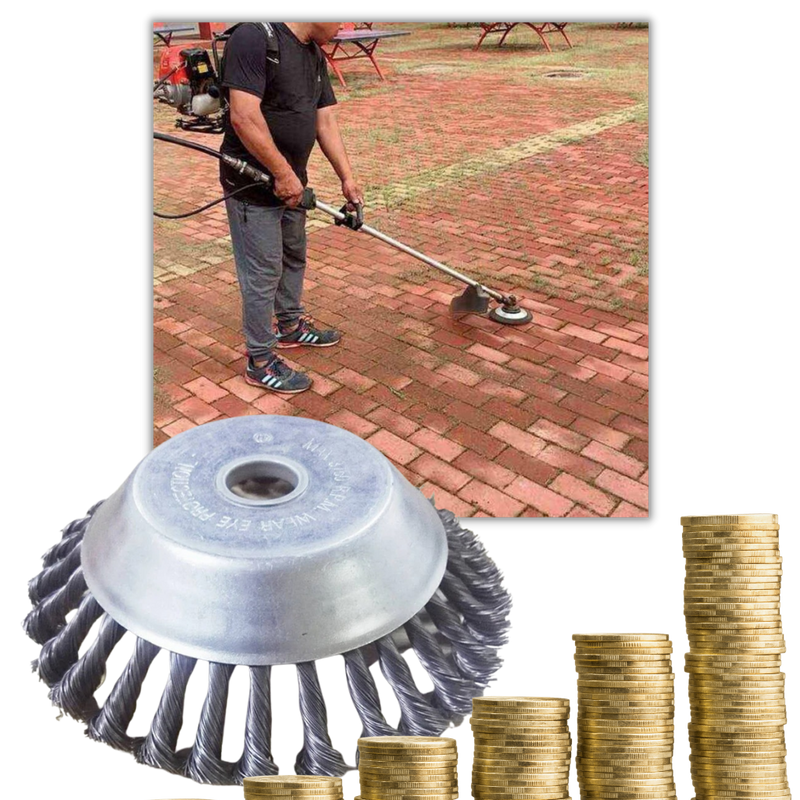 Tête de débrousailleuse en fil d'acier au carbone