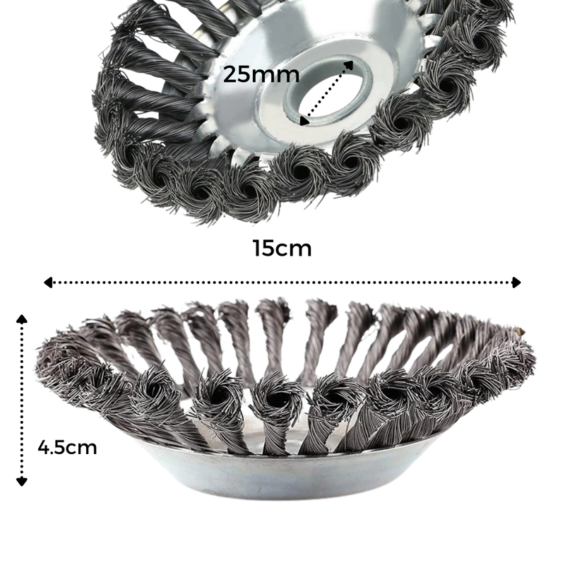 Tête de débrousailleuse en fil d'acier au carbone