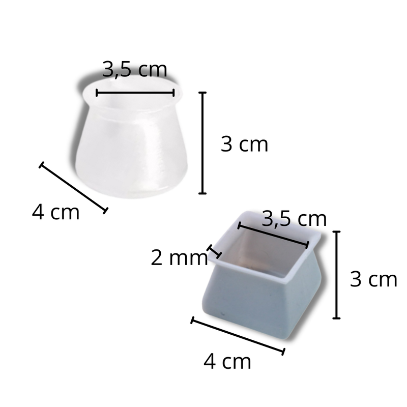 Pack de 8 protections en silicone pour pieds de meubles