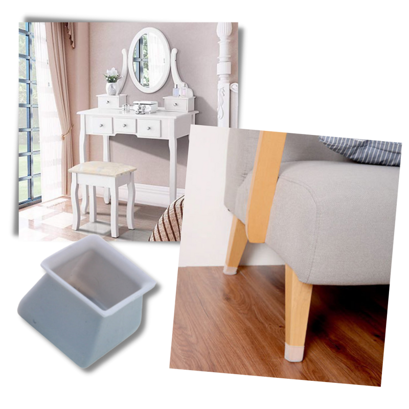 Pack de 8 protections en silicone pour pieds de meubles