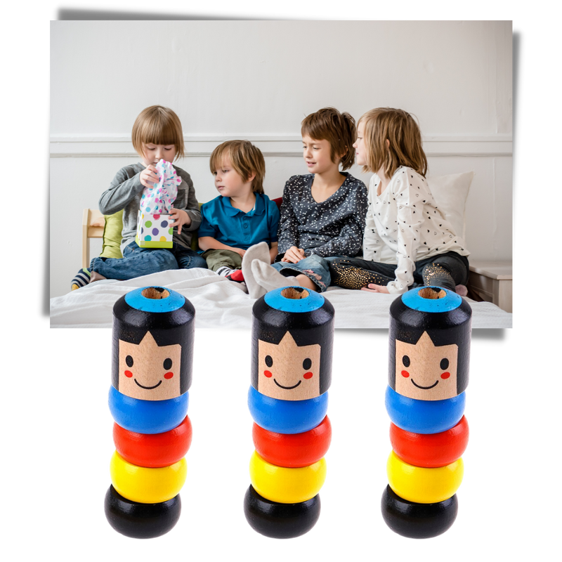 Jouet magique d'homme en bois incassable