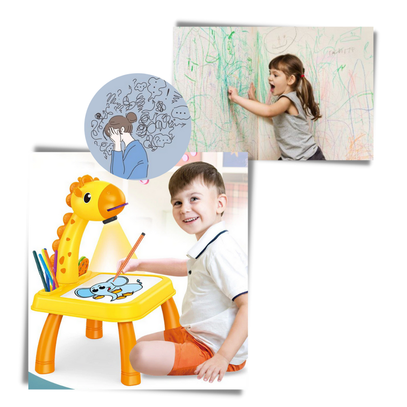 Planche à dessin de projection pour enfants