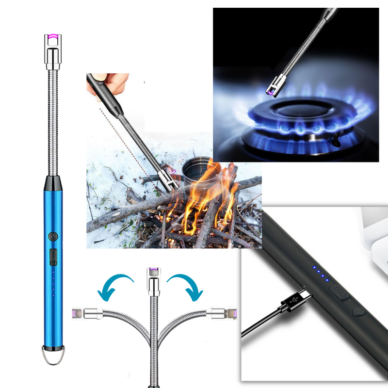 Briquet de cuisine rechargeable et résistant au vent