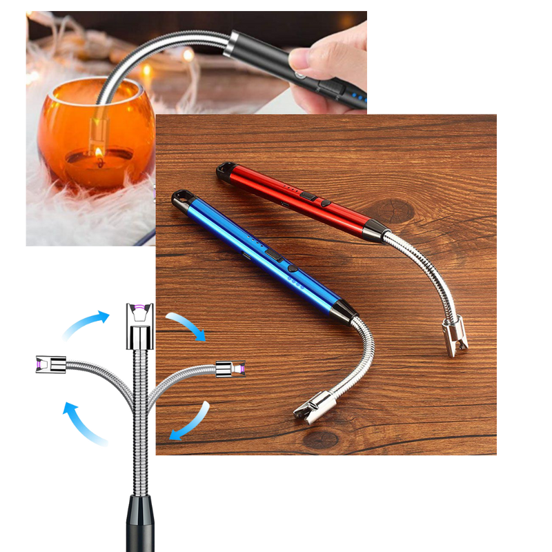 Briquet de cuisine rechargeable et résistant au vent