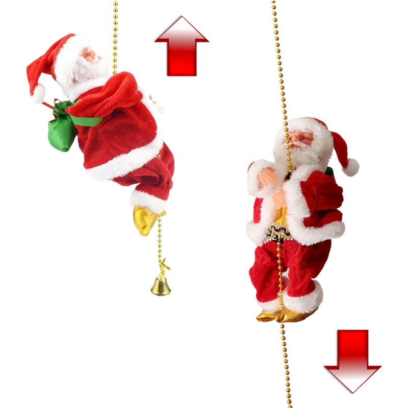 Décoration électrique en forme de Père Noël qui escalade