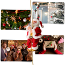 Décoration électrique en forme de Père Noël qui escalade