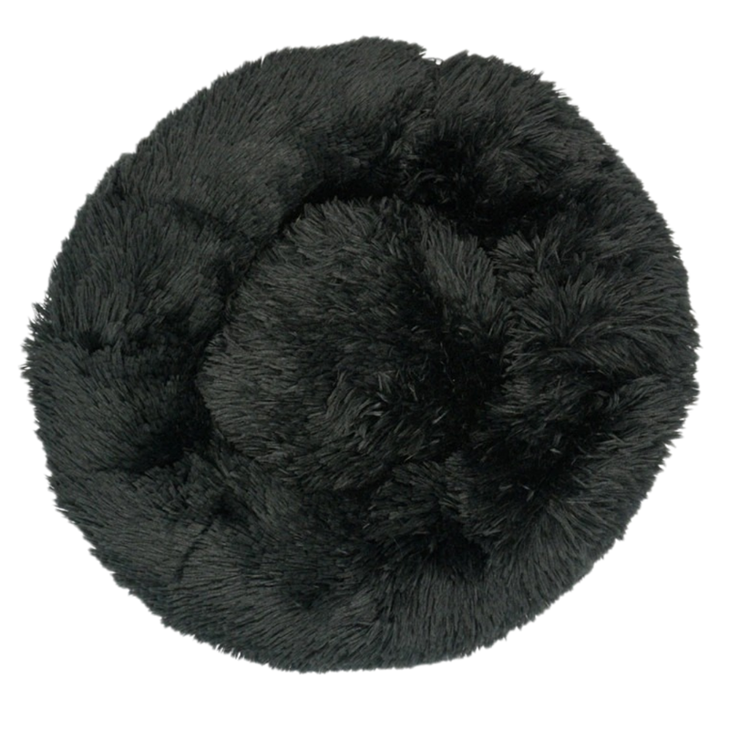 Lit en peluche en forme de donut pour animaux de compagnie