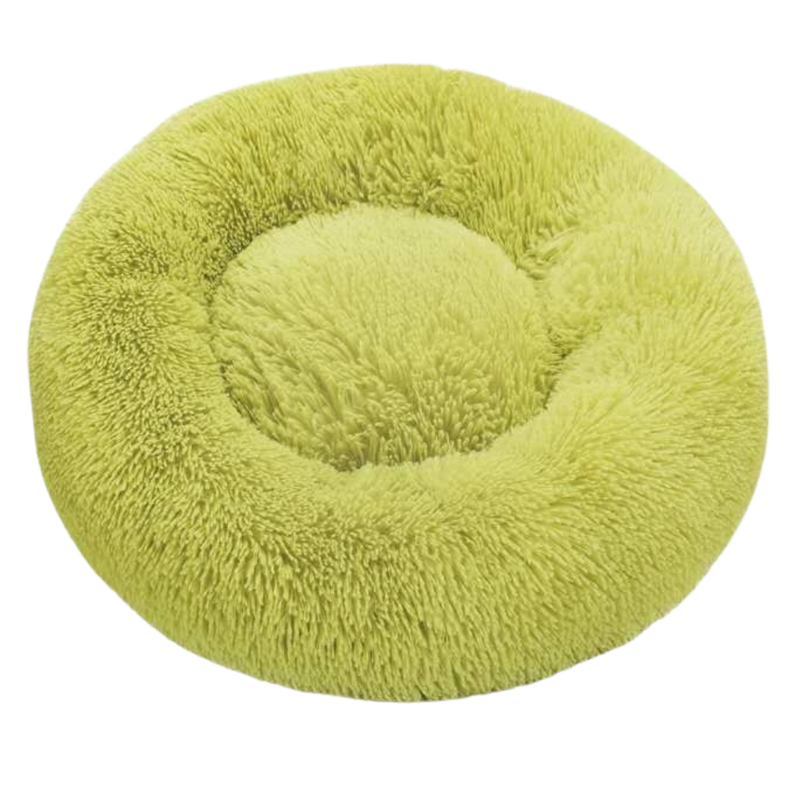 Lit en peluche en forme de donut pour animaux de compagnie