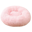Lit en peluche en forme de donut pour animaux de compagnie