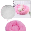 Lit en peluche en forme de donut pour animaux de compagnie